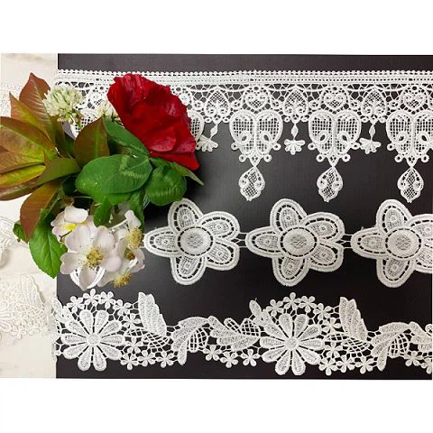 100% Polyester Chemical Water Soluble Lace Trim